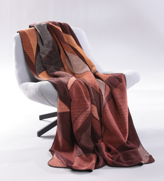 Biederlack Wohn- und Kuscheldecke 'Autumn Ember' 150 x 200 cm Rot